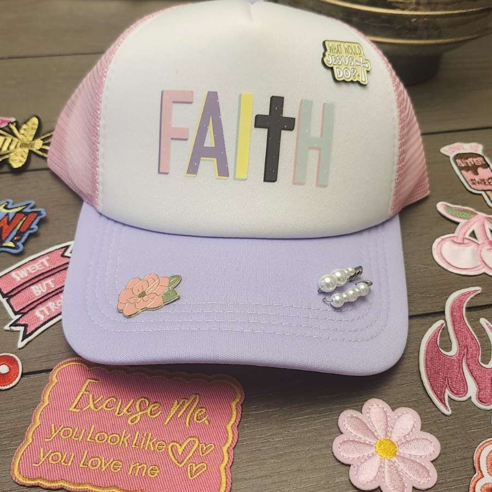 Faith Kids Cap - Pink and Purple
